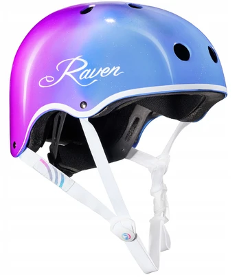 Šalmas Raven Essto, M (55-58cm), mėlyna/violetinė