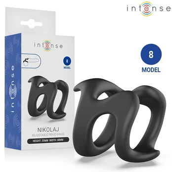 INTENSE Nikolaj Adjustable Ring Model 8 - U-Shape, Flexible, Black