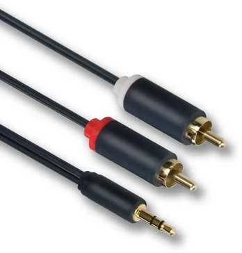 Mercodan PRO Minijack-RCA 1,0m, ULTRA SOFT, 3,5mm - 2x Phono,