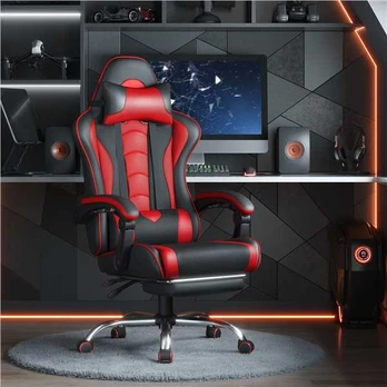 Yaheetech Ergonomiška žaidimų kėdė su masažo funkcija