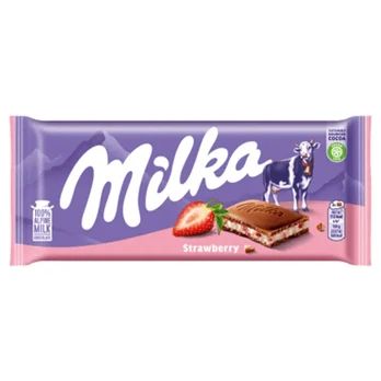 Šokoladas MILKA STRAWBERRY, 100 g