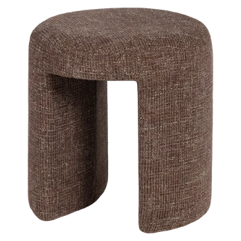 CHARLIE UPHOLSTERED STOOL COARSE WOVEN FABRIC OLD PINK [fsc]