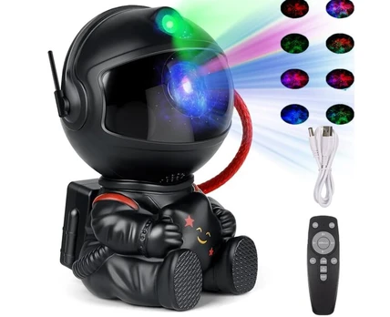Projektorius šviestuvas Astronautas, juodas