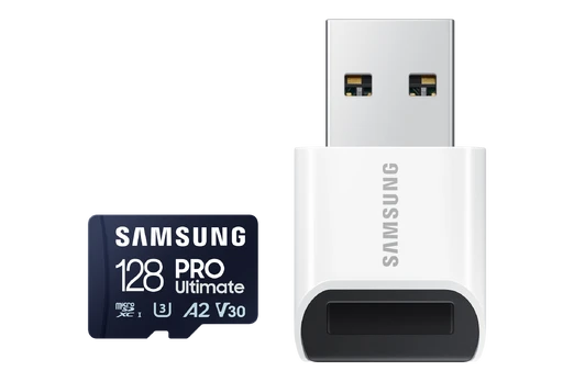 Atminties kortelė telefonui Samsung PRO Ultimate + USB Reader microSDXC 128GB