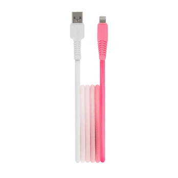 Setty cable USB - Lightning 1,5 m 2,4A KGA-L-1.52420 baltas-pink gradient