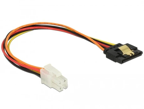 Delock SATA 15- pin - 4- pin, 0,2 m, Oranžinė (85519)