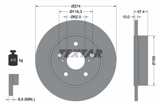 TEXTAR 92321103 Brake Disc