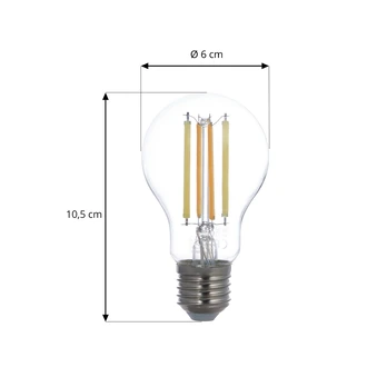 LUUMR Išmanioji LED lemputė E27 A60 7W skaidri ZigBee Hue Tuya