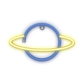Neon LED Light SATURN Geltonas mėlynas Bat + USB FLNE11 Forever Light