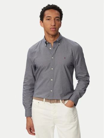 Tommy Hilfiger Marškiniai Flex MW0MW43317 Pilka Regular Fit