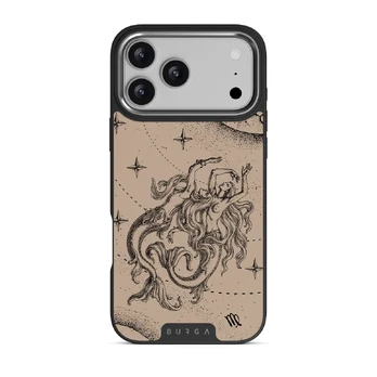 Virgo - iPhone 17 Pro Max Case, Elite Dark (MagSafe) / Silver / Beige