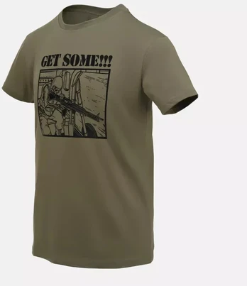 Marškinėliai Helikon-Tex Get some!, Olive Žalias