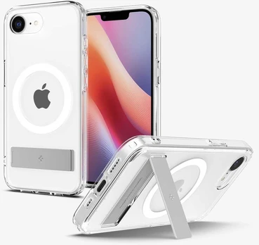 Dėklas Spigen Ultra Hybrid S MagSafe, clear baltas - iPhone 16e