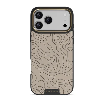 Wild Terrain - Minimalist iPhone 17 Pro Max Case, Elite Dark (MagSafe) / Gold