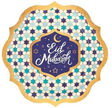 Boland Party Partners B.V. Eid Mubarak paptallerkner, 23 cm