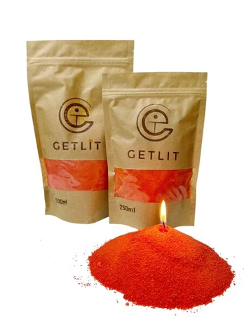 Get Lit Granuliuotas bičių vaškas žvakėms, raudonas, 250 ml (uogų aromatas)