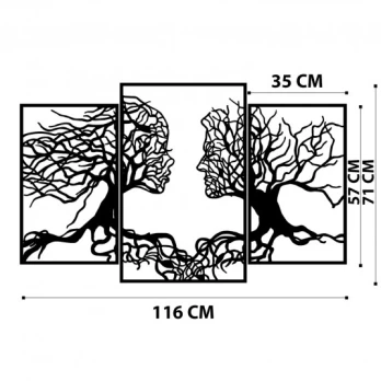 Wallity Dekoratyvinis metalinis sieninis priedas Love Tree