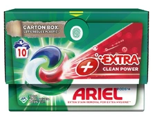 Skalbimo kapsulės Ariel extra clean, 10 vnt. kaina