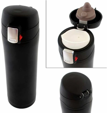 Termo Puodelis 450 ml, Juodas, AG285B