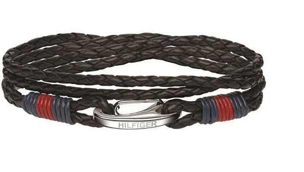 Tommy Hilfiger Dark ruda leather bracelet Cool Core 2700534