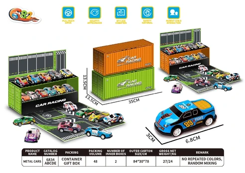 Container with Cars + Route