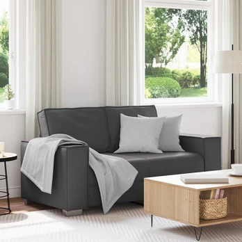 Dvivietė sofa Pilka 120 cm Dirbtinė oda