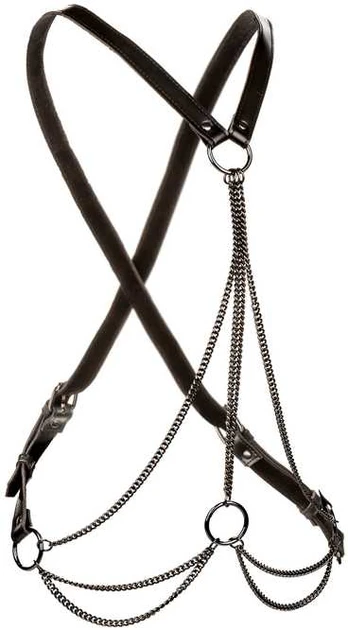 CalExotics Euphoria Multi-Chain Harness Premium Vegan Leather Juodas