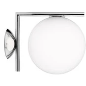 FLOS IC C/W1 sieninis šviestuvas, chromas Ø 20 cm