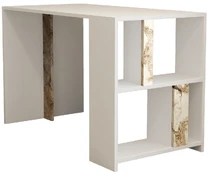 Stalas Kalune Design Lima Marble, rudas/baltas/smėlio kaina