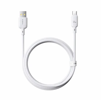 Baseus Silky USB/USB-C Quick Charging Cable 1m 100W baltas