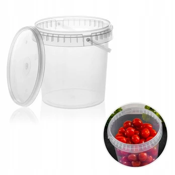 Plastikinis kibiras su dangteliu 1200 ml 1 vnt.