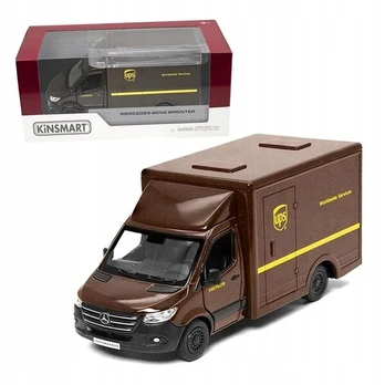Kinsmart Mercedes-benz Sprinter Ups geltonas modelis 1:48