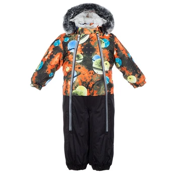 Huppa Vaikų žieminis kombinezonas DEVON 2, orange pattern/ black, 74 cm