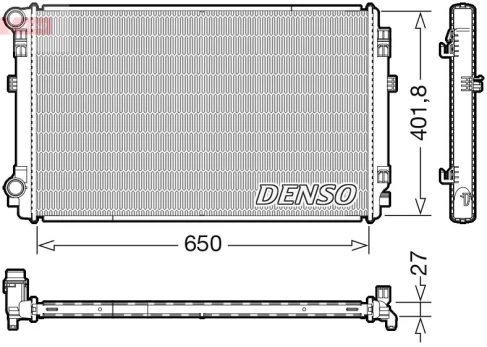 Radiatorius, variklio aušinimas DENSO DRM32048