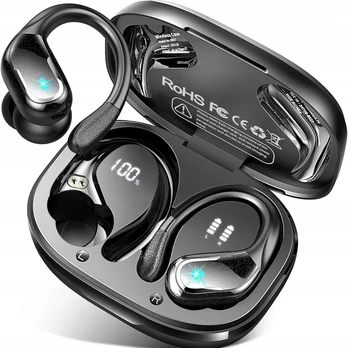 Belaidės ausinės Elonix, raudonos