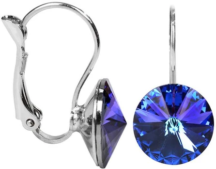 Levien Beautiful Rivoli Heliotrope earrings