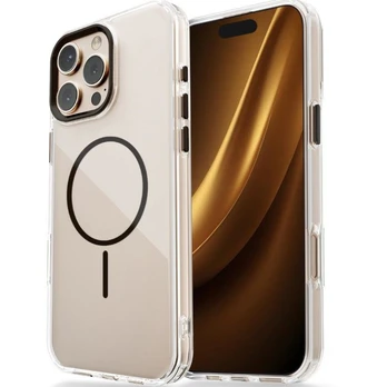 iLike Apple iPhone 17 Pro 6,3" skaidrus plonas dėklas, permatomas, juodas