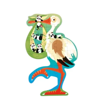 Usorteret Scratch - Puzzle 24pcs: Contour Puzzle/stork ( 466181127 ) /Puzzles