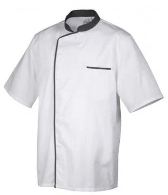 Short-sleeve jacket, baltas, pilkas border, S, Energy
