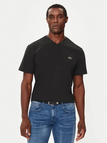 Lacoste Marškinėliai TH5077 Juoda Regular Fit