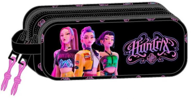 Safta KPop Demon Hunters Negra 3D double pencil case