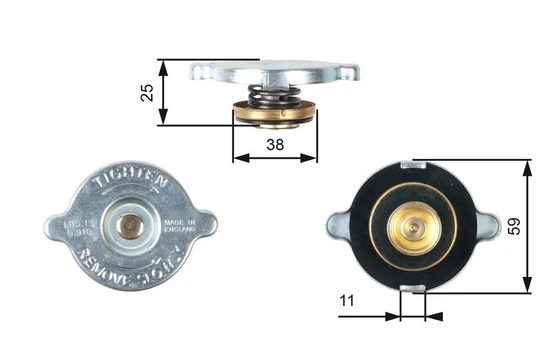 Radiatoriaus dangtelis GATES RC122