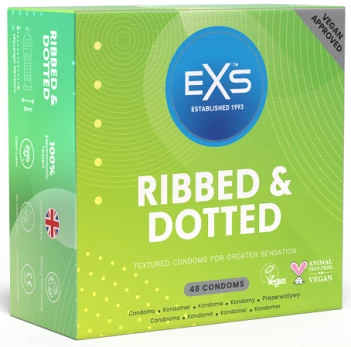 EXS Ribbed & Dotted 48 vnt. dėžutė