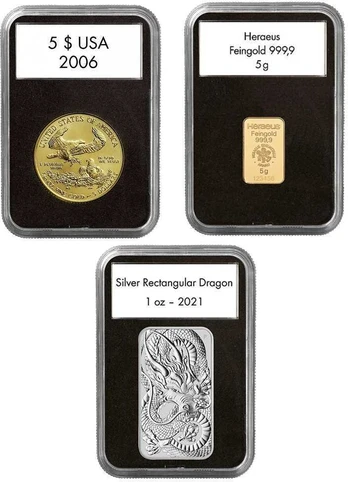 Monetų kapsulės Quickslab (21 mm)