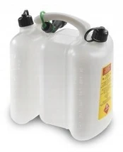 Dvikamerė kuro talpykla Tecomec, 6 + 3 l, su piltuvėliu