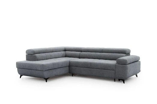 Kampinė sofa Dragonis L, 203x269x97 cm, pilka
