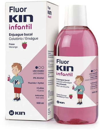 Burnos skalavimo skystis KIN Fluorkin, 500 ml