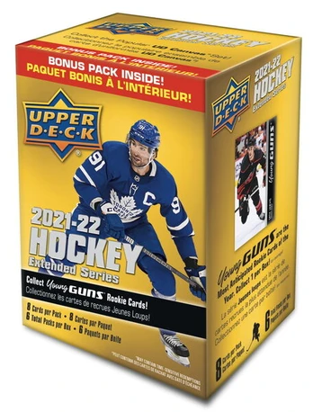 Ledo ritulio kortelės Upper Deck Extended Series 2021/2022 Blaster Box