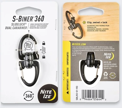 Karabinek Nite Ize Sliderlock karabinas 2 Juodas