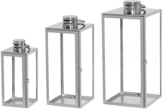 4Living Lantern Sidabrinis 3 pcs